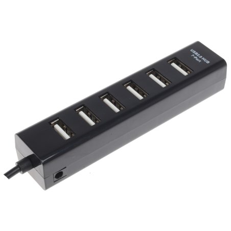 Разветвитель USB на 7 портов черный Rexant
