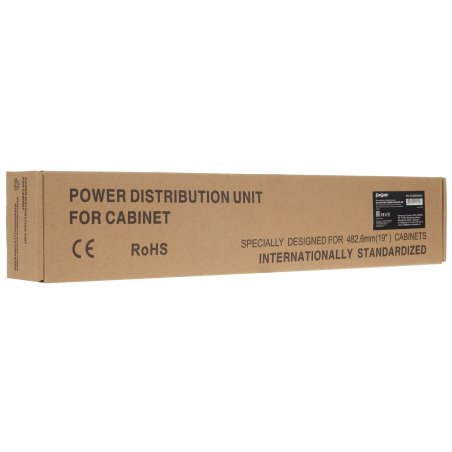 Блок розеток горизонтальный ExeGate ServerPro PDU-19H805 Al-8S-EU3-SW, 19", 1U, Алюминий, 8 Schuko, кабель с евровилкой VDE-250V-16A-3*1.5мм2, 3 метра, выкл. с подсветкой, черный