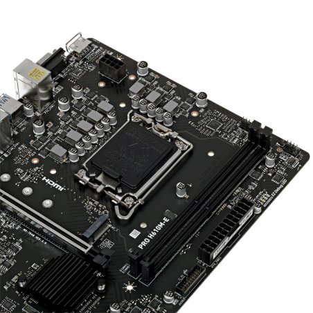 Материнская плата MSI PRO H610M-E DDR4, LGA 1700, Intel H610, 2xDDR4, 4xSATA, 1xM.2, 1xPCIe 4.0 x16, 1xPCIe 4.0 x1, 1xHDMI, 1xVGA, 1xRJ45 1Gb, 2xUSB-A 3.2 Gen 1, 4xUSB-A 2.0, 3x3.5мм, 7.1, mATX