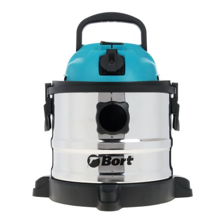 Строительный пылесос Bort BSS-1015 голубой/серебристый, 285/1250 Вт, уборка сухая/влажная, пылесборник контейнер, 15 л