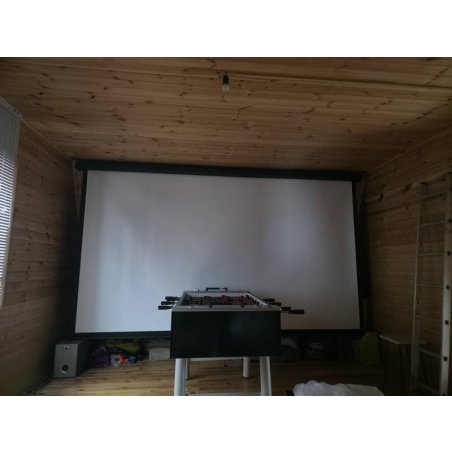 Экран Cactus 150x150см Wallscreen CS-PSW-150X150-BK 1:1 настенно-потолочный рулонный черный