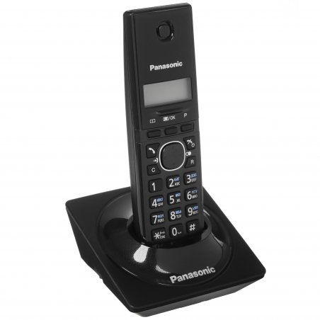 Телефон беспроводной (DECT) Panasonic KX-TG1711RUB черный АОН, Caller ID,12 мелодий звонка,подсветка дисплея,поиск трубки