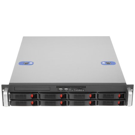 Серверный корпус ExeGate Pro 2U550-HS08 <RM 19", высота 2U, глубина 550, без БП, 8xHotSwap, USB>