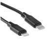 Кабель USB2.0 Гарнизон GCC-USB2-AP2CM-1M, Lightning/Type-C, 2.1А, 20W, PD/QC3.0, медь, 1м, черный, пакет