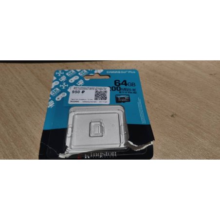 Карта памяти Kingston 64Gb microSDXC Industrial C10 A1 pSLC Card + SD Adapter