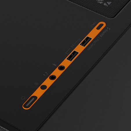 Компьютерный корпус без блока питания Fractal Design Pop Air RGb Orange Core TG Clear Tint, Midi-Tower, 3x120мм RGb, 2xUSB-A 3.2 ATX, mATX, mITX Black/Orange