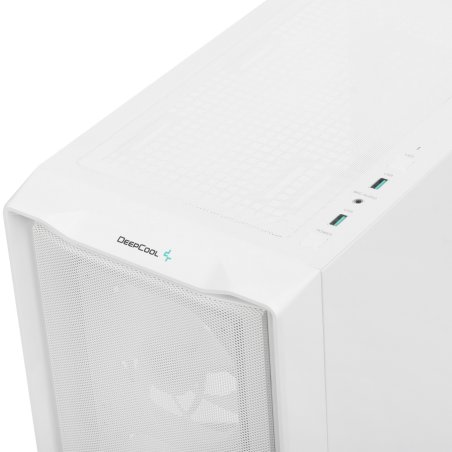 Компьютерный корпус Deepcool CC560 MESH V2 WH без БП, боковое окно (закаленное стекло), 3x120мм ARGb LED вентилятор спереди и 1x120мм ARGb LED вентилятор сзади, белый, ATX