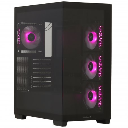 Компьютерный корпус Deepcool CG580 4F черный без БП ATX 6x120мм 3x140мм 2xUSB 3.0 audio bott PSU