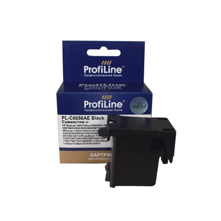 Картридж струйный ProfiLine PL-C6656A для принтеров HP DJ 450/2400/5550/7150/7350/7550/PSC/1110/OJ 4105/Fax 1240 Black пигмент