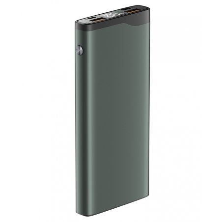 Портативный аккумулятор OLMIO QL-10, 10000mAh, 22.5W, QuickCharge3.0/PowerDelivery, LCD, серый