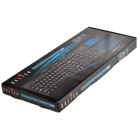 Клавиатура проводная Oklick 170M черный USB (855272)