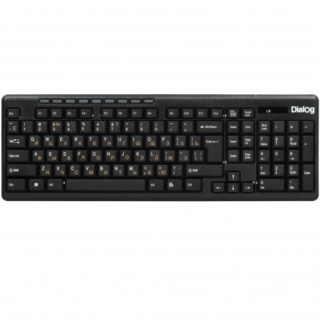 Комплект клавиатура+мышь Dialog Pointer KMROP-4020U беспроводной, USB, 1600 DPI, чёрный