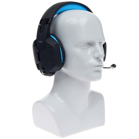 Гарнитура SVEN AP-U980MV, черный-синий (USB, LED, 7.1, 2.2m)