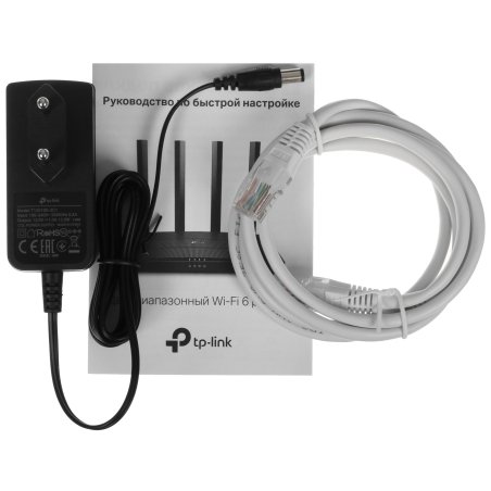 Роутер TP-Link AX1500 Dual-Band Wi-Fi 6 RouterSPEED: 300 Mbps at 2.4 GHz + 1201Mbps at 5 GHzSPEC: 4× Antennas, 1GHz Dual Core CPU, 1× Gigabit WAN Port + 3× Gigabit LAN Ports, 1024-QAM, OFDMAFEATURE: Tether App, WPA3, Access Point Mode, IPv6 Supported, IPT