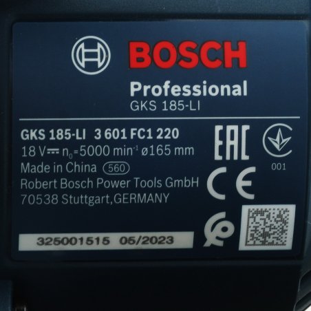 Циркулярная пила (дисковая) Bosch GKS 185-LI без АКБ и ЗУ (ручная)
