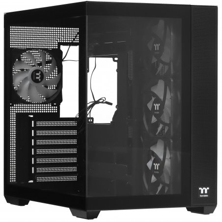 Компьютерный корпус Thermaltake View 380 TG ARGb черный без БП ATX 6x120мм 2x140мм 1x200мм 2xUSB3.0 audio bott PSU