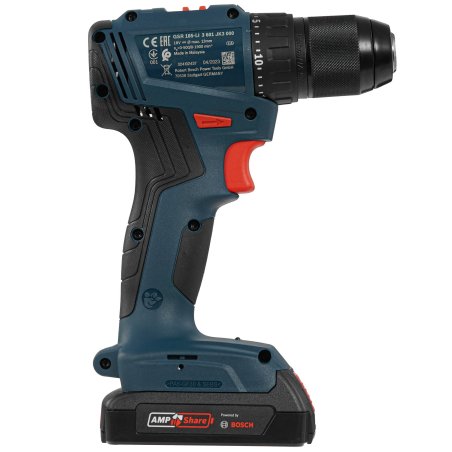 Дрель-шуруповерт аккумуляторная Bosch GSR 185-LI, 18В, 2 АКБ, Кейс