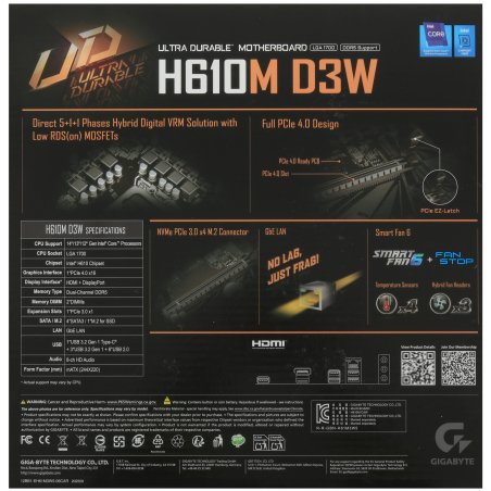 Материнская плата Gigabyte B860M D3W