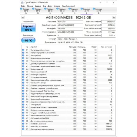 Накопитель SSD AGi SATA-III 512Gb AGI500GIMAI238-CB AI238 2.5"