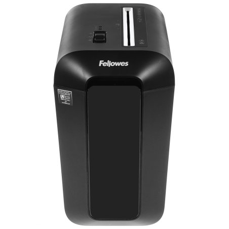 Шредер Fellowes PowerShred LX65 черный (секр.P-4)/перекрестный/10лист./22лтр./скрепки/скобы/пл.карты