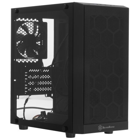 Компьютерный корпус Silverstone SST-PS15B-PRO Precision Mini Tower Micro ATX Computer Case, tempered glass, 2x 120мм ARGb, 1x ARGb Controller, black