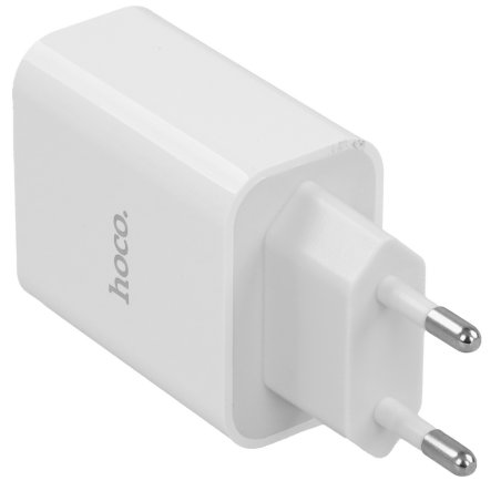 Сетевое зарядное устройство HOCO HC-66076 C97A/ PD + QC 3.0/ 2 USB: Type-A + Type-C/ Выход: 5V_9V_12V, 20W/ белый