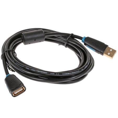 Кабель-удлинитель Vention USB 2.0 AM/AF - 3 м черный (CBCBI)