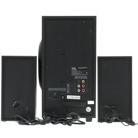 Акустическая система Dialog Progressive AP-222B BLACK - акустические колонки 2.1, 30W+2*10W RMS, Bluetooth, USB/SD reader