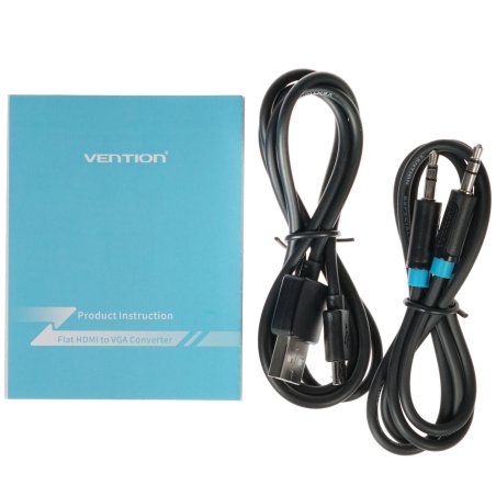 Мультимедиа конвертер Vention HDMI > VGA + аудио, гибкий, плоский