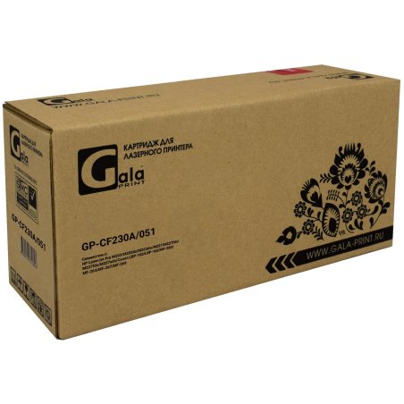 Картридж лазерный GalaPrint GP-CF230A/051 (№30A) черный (1600 стр.) для HP LaserJet Pro M203/M203dn/M203dw/M227/M227fdn/M227fdn/M227sdn/Canon LBP-160/LBP-162/MF-260/MF-264/MF-267/MF-269