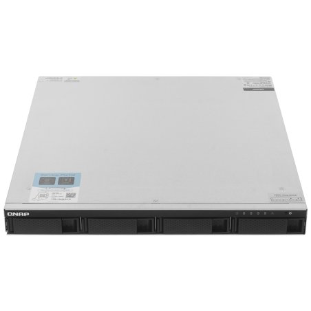 Сетевое хранилище SMB QNAP TS-464U-RP-8G NAS 4 HDD trays, rackmount 1U, 2 PSU. 4-core Intel Celeron N5105/N5095 2.0-2.9 GHz, 8 Gb RAM MAX, 2x2.5 Gigabit Ethernet, 4xUSB, 1xHDMI . PCIe Gen 3 x2, W/o rail kit RAIL-B02