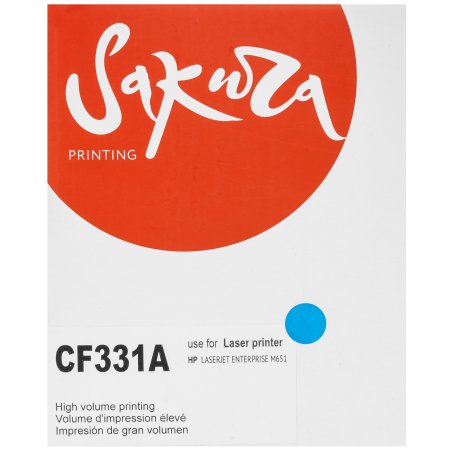 Картридж лазерный Sakura CF331A для HP LJ M651, M651DN, M651N, M651Xh, синий, 15 000 к.