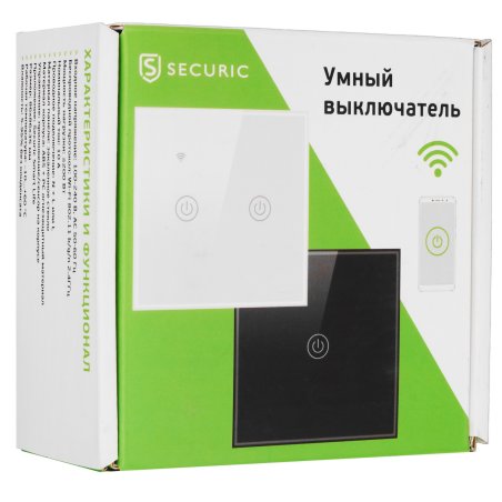 Выключатель умный Wi-Fi белый SECURIC