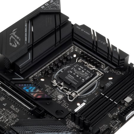Материнская плата ASUS ROG STRIX B760-F GAMING WIFI, LGA 1700, Intel B760, 4xDDR5, 4xSATA, 3xM.2, 1xPCI-E 5.0 x16, 1xPCI-E 3.0 x4, 1xHDMI, 1xDP, 1x 2.5Gb LAN, 1xUSB-A 3.2 Gen 2, 6xUSB-A 3.2 Gen 1, 1xUSB-C 3.2 Gen 2x2, 5x3.5 мм, 7.1, Standard-ATX