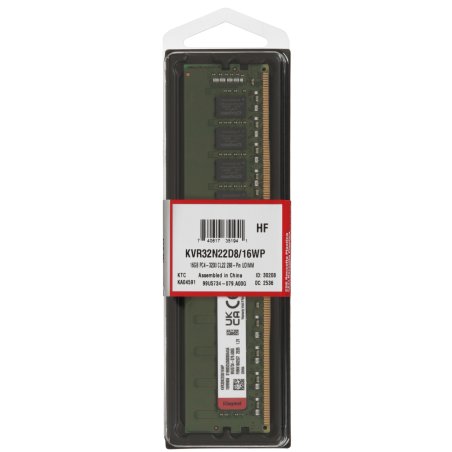 Оперативная память Kingston 16Gb 3200MHz DDR4 DIMM Non-ECC CL22 2Rx8 (Select Regions ONLY)