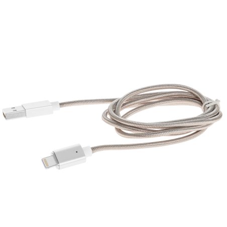 Кабель Cablexpert магнитный USB2.0 CC-USB2-AMLMM-1M, AM/ iPhone lightning, магнитный кабель, 1м, алюминиевые разъемы, коробка