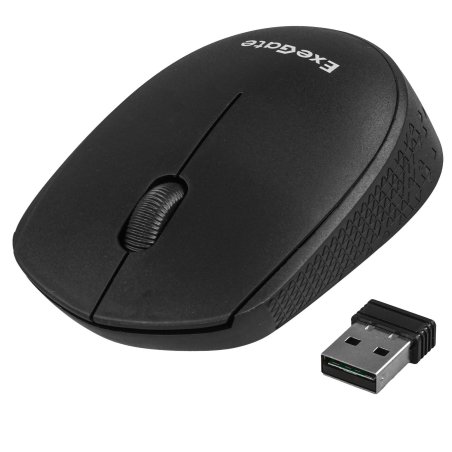Мышь беспроводная ExeGate Professional Standard SR-9021 черный, 1200 dpi, радиоканал, USB, кнопки - 3