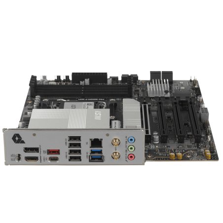 Материнская плата MSI PRO B850M-P WIFI, AM5, AMD B850, 4xDDR5, 4xSATA, 3xM.2, 1xPCIe 5.0 x16, 1xPCIe 4.0 x4, 2xPCIe 3.0 x1, 1xHDMI, 2xUSB-C 10Gbps, 1xUSB-A 5Gbps, 1xUSB-A 10Gbps, 4xUSB-A 2.0, 2x3.5 мм, S/PDIF, 1x5Gb LAN, Wi-Fi 7, Bluetooth 5.4, 7.1, mATX