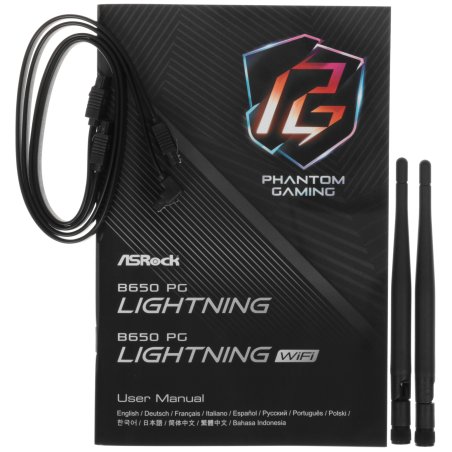 Материнская плата ASRock B650 PG Lightning, AM5, AMD B650, 4xDDR5, 4xSATA, 3xM.2, 1xPCI-E 4.0 x16, 1xPCI-E 4.0 x2, 1xHDMI, 1x 2.5Gb LAN, 4xUSB-A 2.0, 7xUSB-A 3.2 Gen 1, 1xUSB-C 3.2 Gen 2x2, 3x3.5 мм, 7.1, ATX