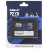 Накопитель SSD Patriot P220, 512Gb, SATA III, 2.5", R/W 550/500