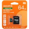 Флеш карта microSD A-DATA 64Gb microSDXC Class 10 UHS-I U3 V30 A2 160/140 MB/s (SD адаптер)