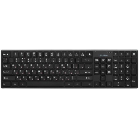 Беспроводной набор Sven ножничная клавиатура + мышь KB-C2550W черный (109 кл.,12Fn, 1000DPI, 2+1 кл.)
