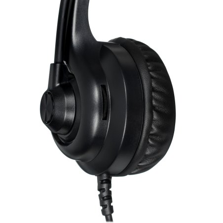 Наушники с микрофоном A4Tech HU-8 черный 2м накладные USB оголовье