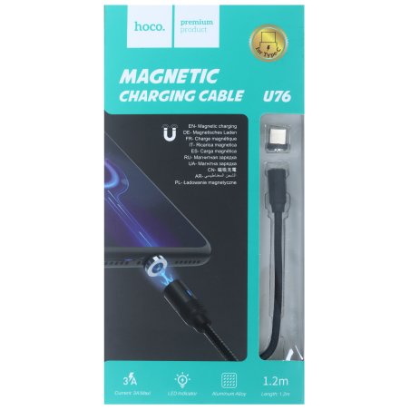 Кабель USB HOCO (6931474716705) U76 USB (m) - 8 Pin (m) 1.2m - черный