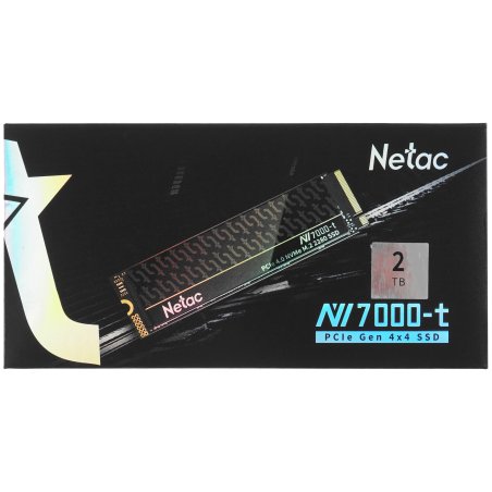 Накопитель SSD Netac NV7000-T, 2Tb, M.2 2280, PCIe 4.0 x4, NVMe, R/W 7300/6700, с радиатором