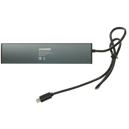 Разветвитель USB-C Digma HUB-7U3.0-UC-G 7порт. серый