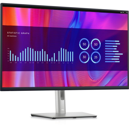 Монитор 32" Dell P3223DE IPS 2560x1440, 60 Гц, 5 мс, 16:9, 350 кд/м², HDMI, 2xDP 1.4, USB-C, USB Hub (4x USB 3.2), Ethernet, черный и серебристый