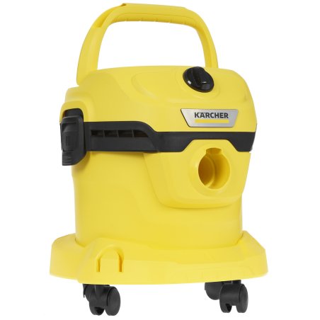 Строительный пылесос Karcher WD 2 Plus V-12/4/18 желтый, 1000 Вт, уборка сухая/сбор воды, пылесборник мешок/контейнер, 12 л