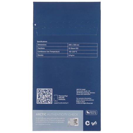 Термопрокладка Arctic Thermal pad 200x100мм, 0,5мм - 2 Pack TP-3 (ACTPD00058A)
