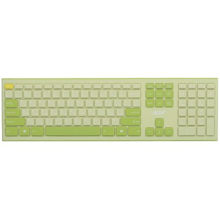 Комплект клавиатура + мышь Acer OCC205 беспроводной USB, 1200 dpi, зеленый/желтый